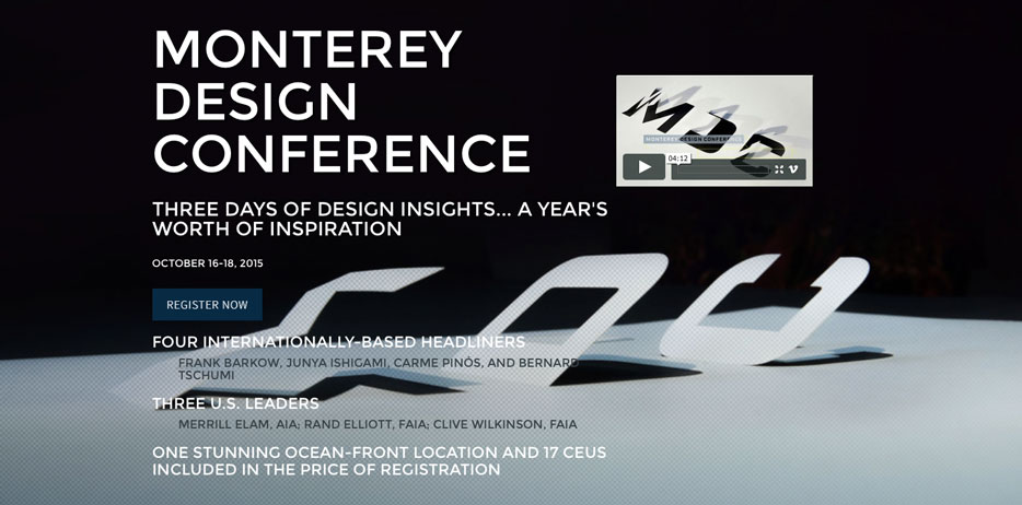 Frank Barkow at the Monterey Design Conference
